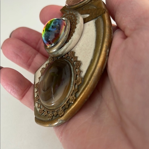 80s Vintage Multicolor Stone Brooch large size - Picture 5 of 13